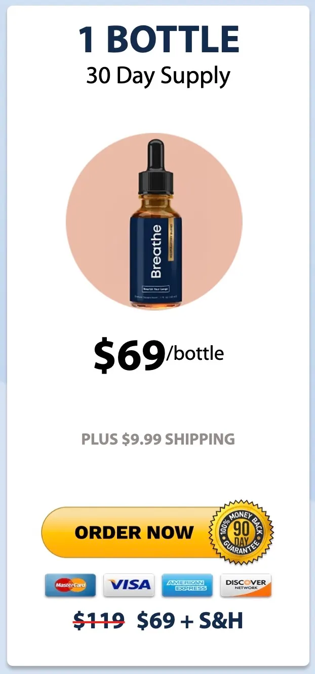 Breathe 1 Bottle 30 Day Supply – Respiratory Health Supplement